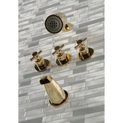 Kingston Brass Concord Three Handles Tub and Shower Faucet