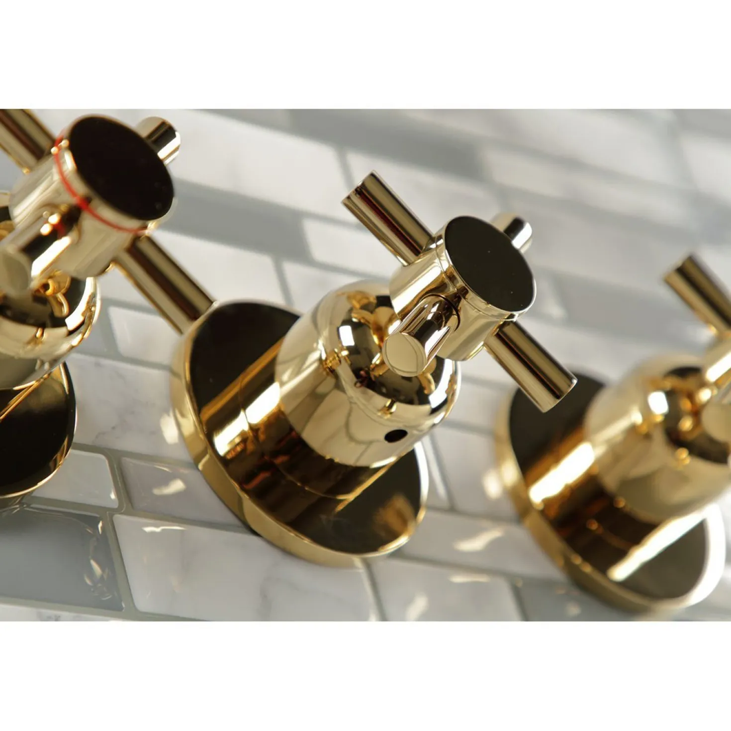 Kingston Brass Concord Three Handles Tub and Shower Faucet