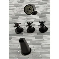 Kingston Brass Concord Three Handles Tub and Shower Faucet