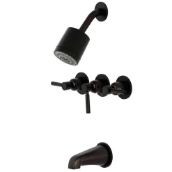 Kingston Brass Concord Three-Handle Tub and Shower Faucet