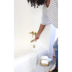 Kingston Brass Concord Three-Handle Tub and Shower Faucet