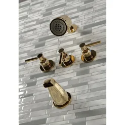 Kingston Brass Concord Three-Handle Tub and Shower Faucet