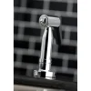 Kingston Brass Concord Two-Handle Bridge Kitchen Faucet with Brass Side Sprayer