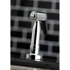 Kingston Brass Concord Two-Handle Bridge Kitchen Faucet with Brass Side Sprayer