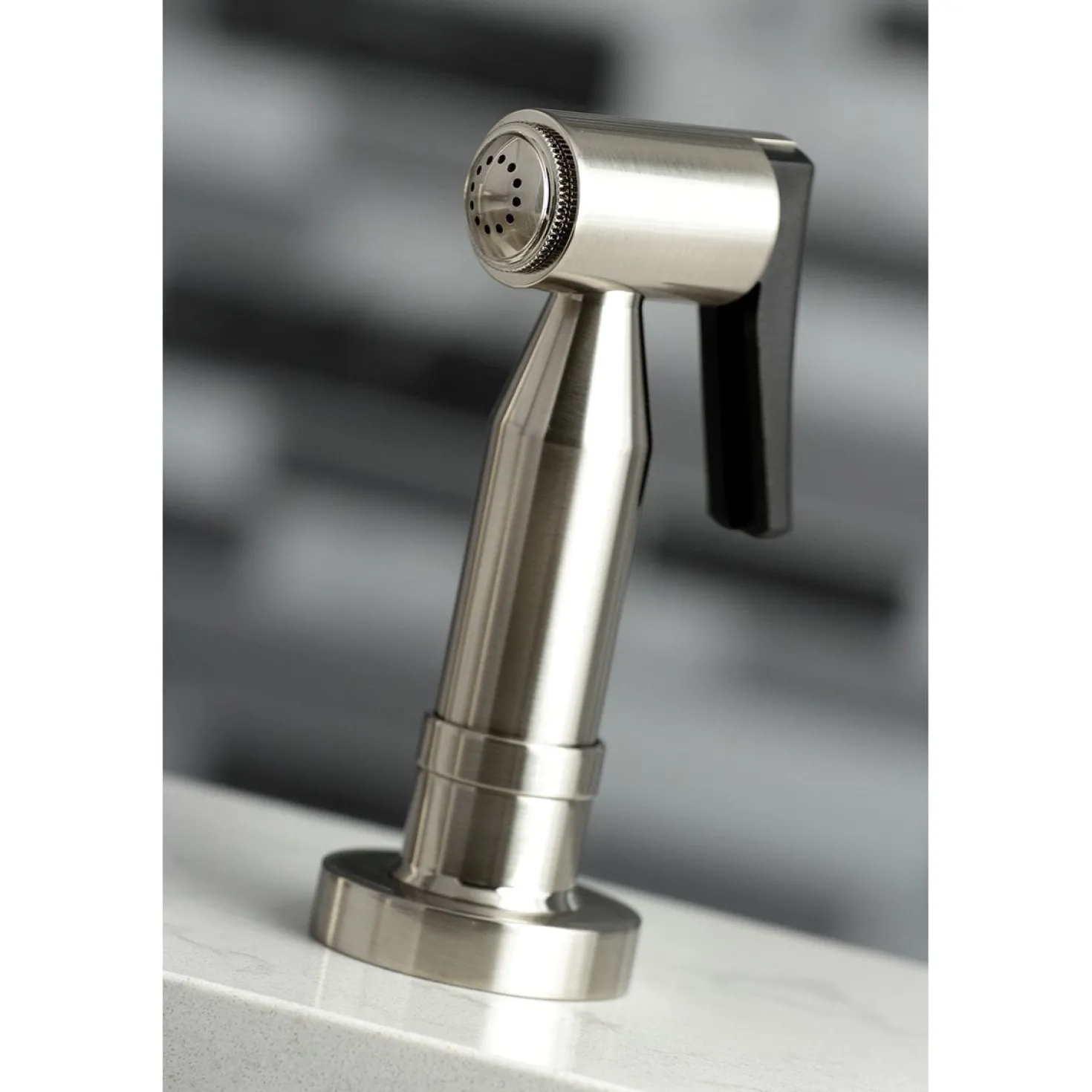 Kingston Brass Concord Two-Handle Bridge Kitchen Faucet with Brass Side Sprayer