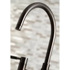 Kingston Brass Concord Two-Handle Bridge Kitchen Faucet with Brass Side Sprayer