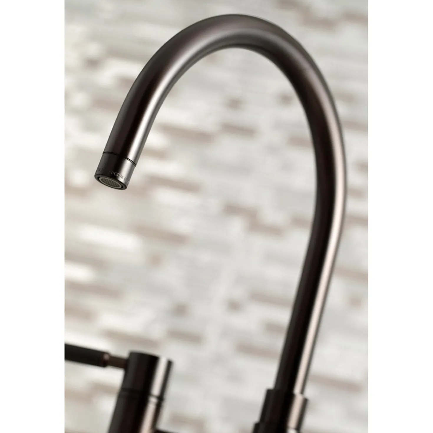 Kingston Brass Concord Two-Handle Bridge Kitchen Faucet with Brass Side Sprayer