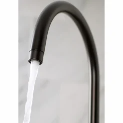 Kingston Brass Concord Two-Handle 4-Hole Bridge Kitchen Faucet with Brass Side Sprayer