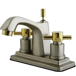 Kingston Brass Concord Two Handle Centerset Lavatory Faucet with Brass Pop-up