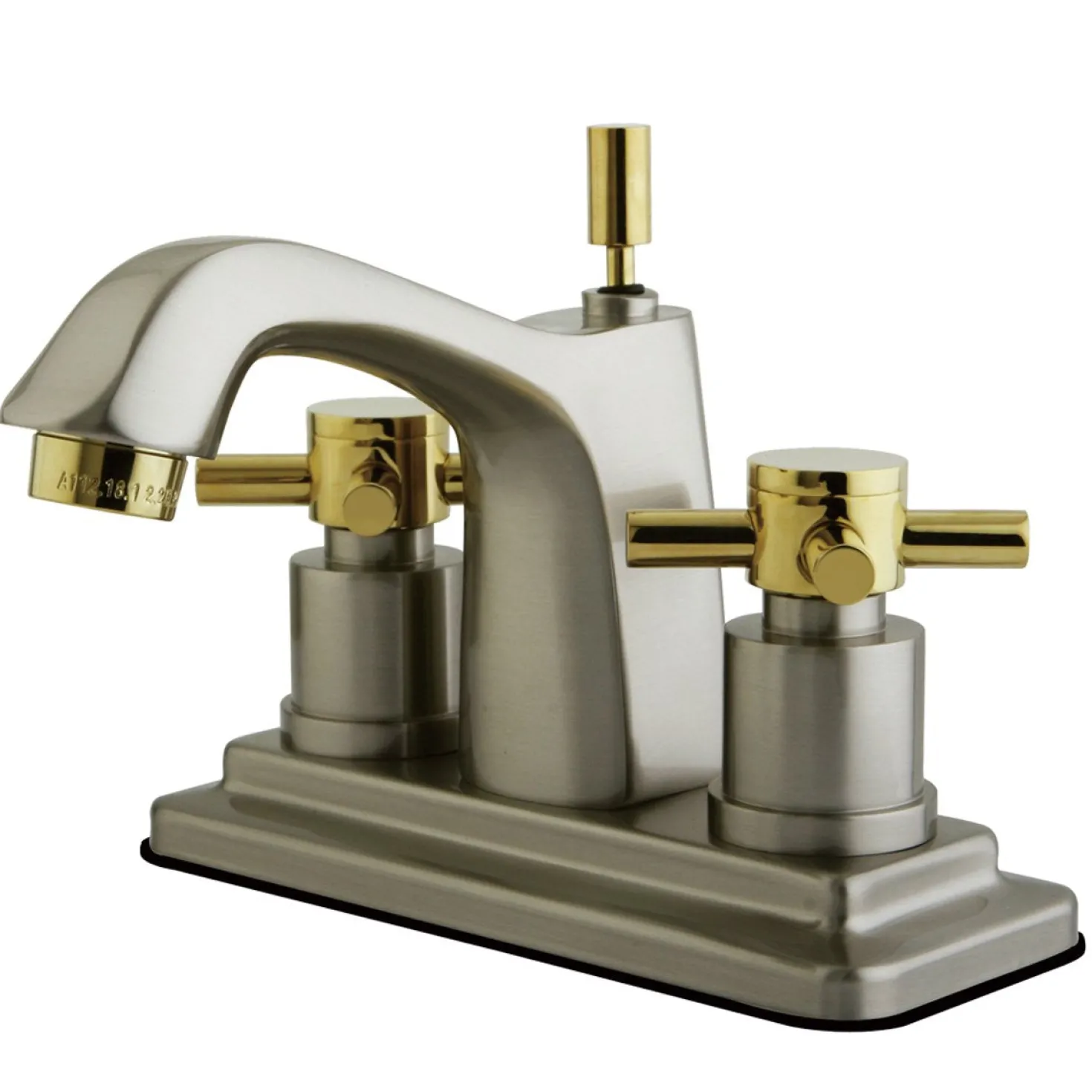 Kingston Brass Concord Two Handle Centerset Lavatory Faucet with Brass Pop-up