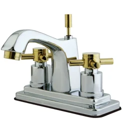 Kingston Brass Concord Two Handle Centerset Lavatory Faucet with Brass Pop-up