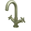 Kingston Brass Concord Two Handle 4" Centerset Lavatory Faucet with Push-Up and Optional Deck Plate