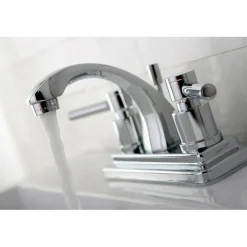 Kingston Brass Concord Two Handle 4" Centerset Lavatory Faucet with Brass Pop-up