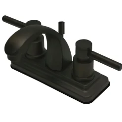 Kingston Brass Concord Two Handle 4" Centerset Lavatory Faucet with Brass Pop-up