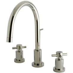 Kingston Brass Concord Two Handle Widespread Lavatory Faucet with Brass Pop-up