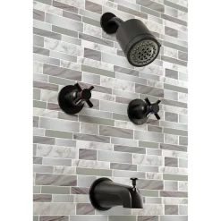 Kingston Brass Concord Two Handles Tub and Shower Faucet