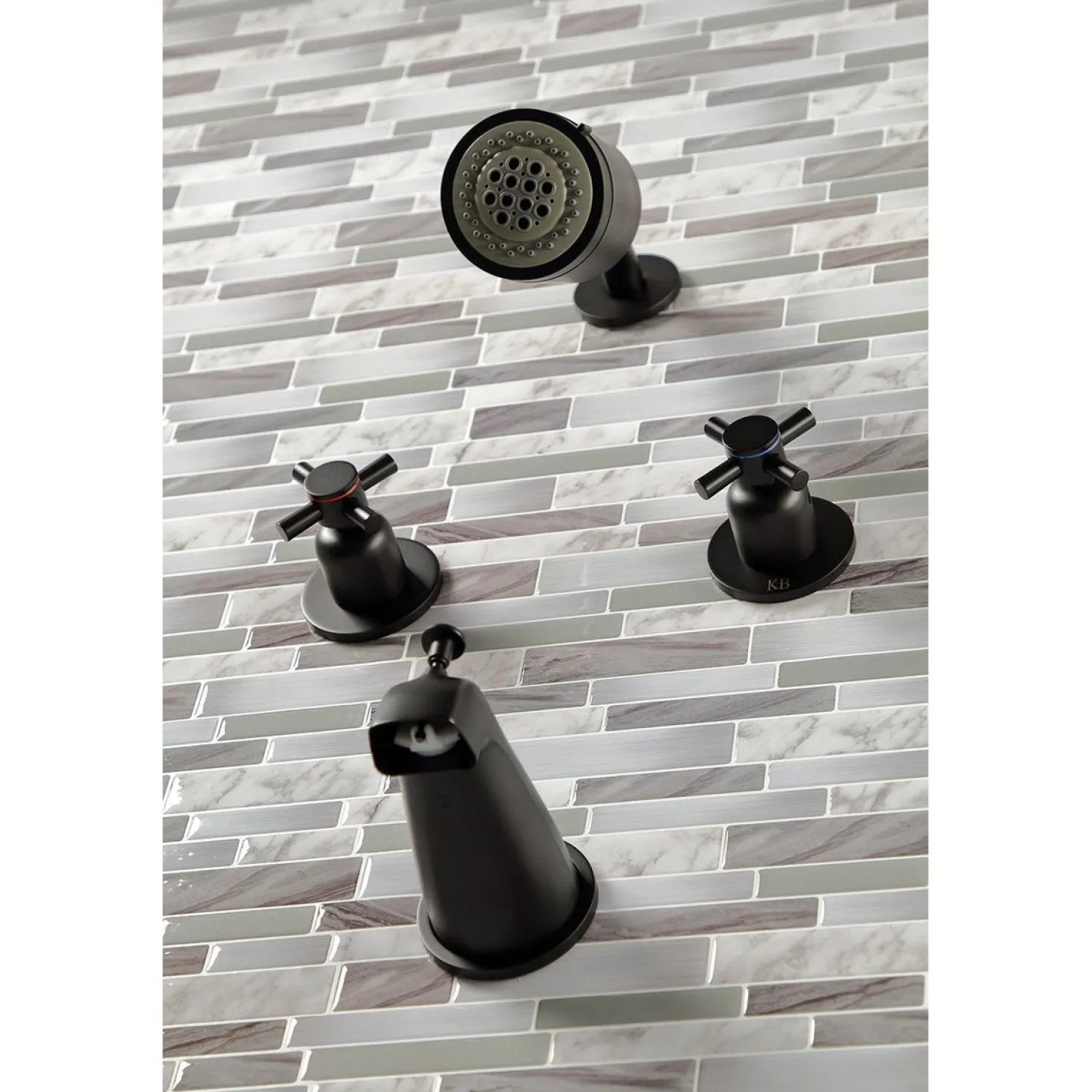 Kingston Brass Concord Two Handles Tub and Shower Faucet