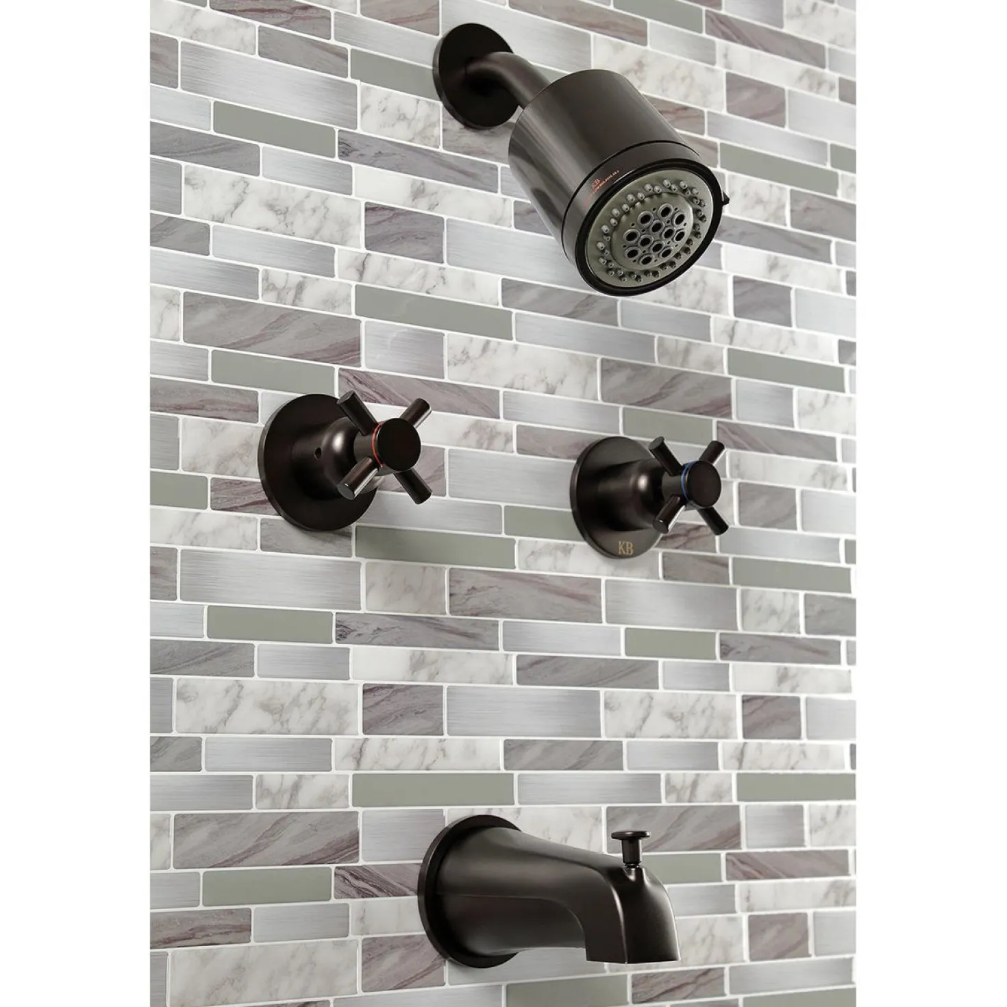 Kingston Brass Concord Two Handles Tub and Shower Faucet