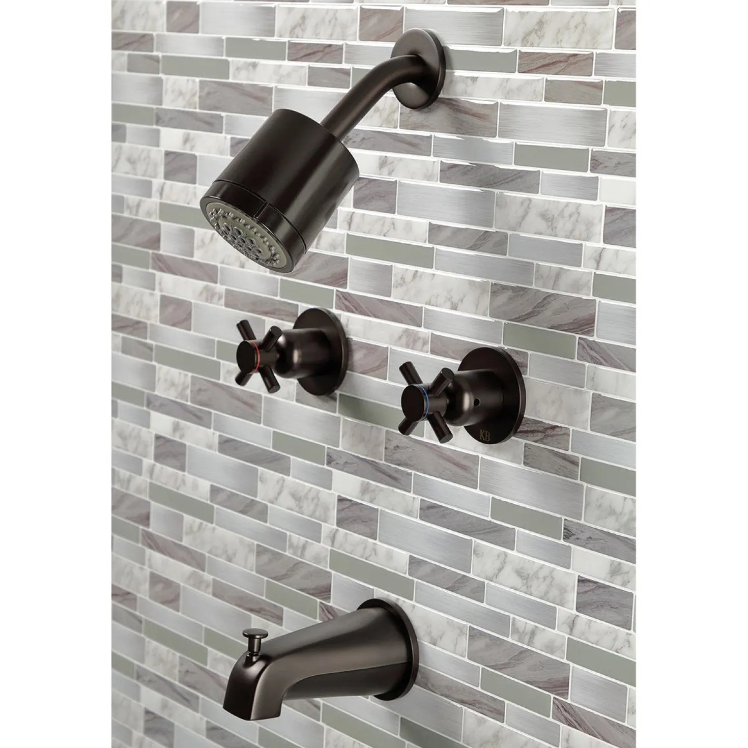 Kingston Brass Concord Two Handles Tub and Shower Faucet