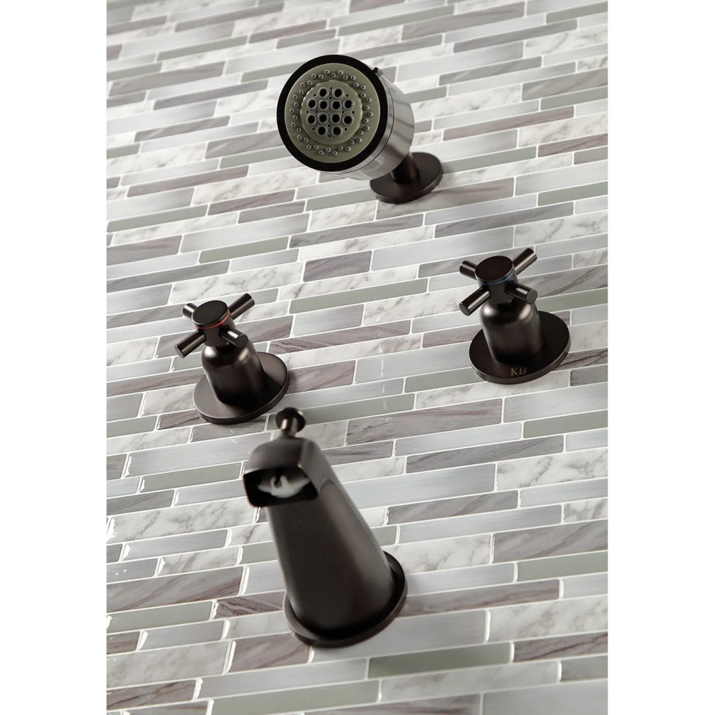 Kingston Brass Concord Two Handles Tub and Shower Faucet