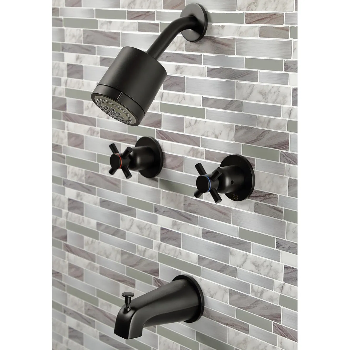 Kingston Brass Concord Two Handles Tub and Shower Faucet