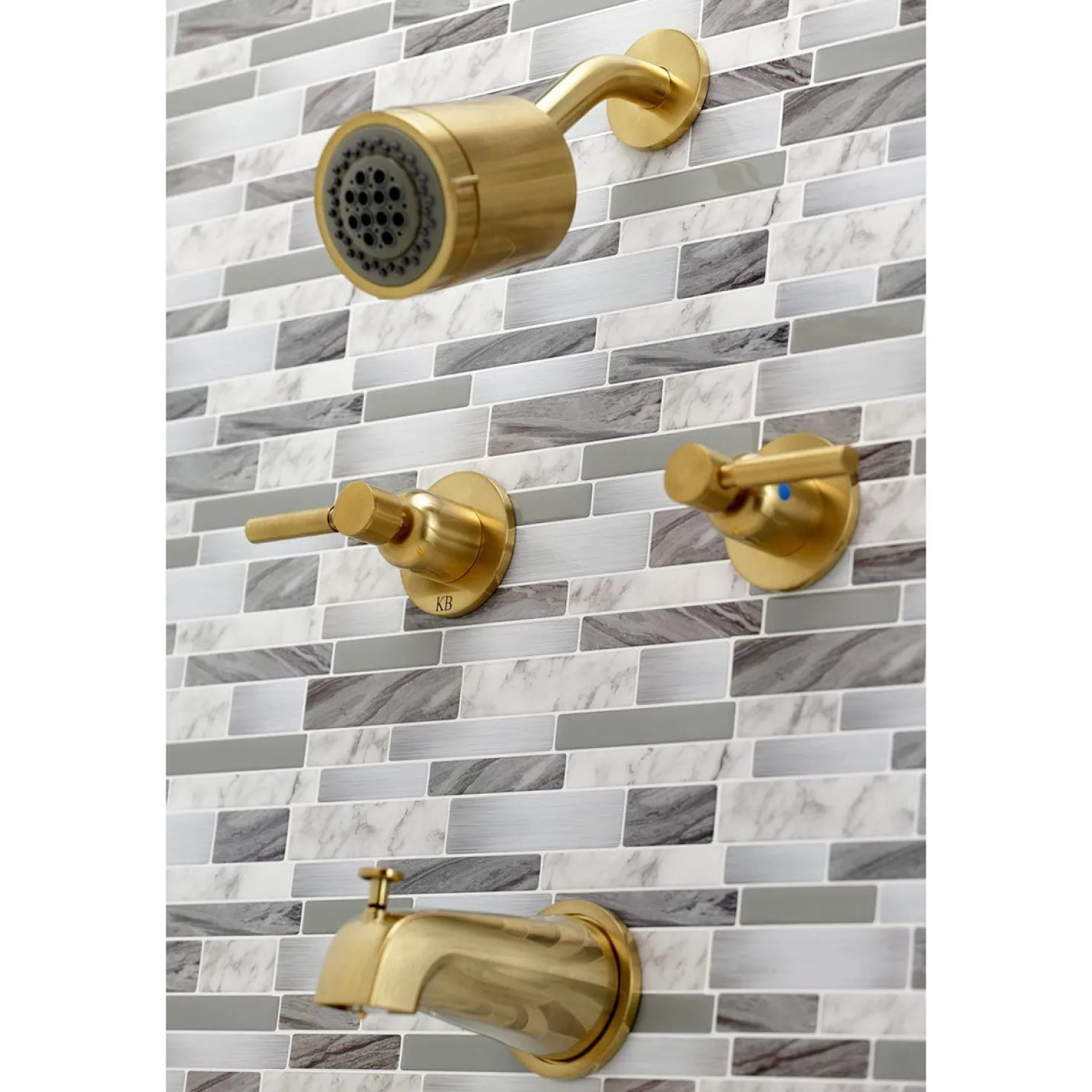 Kingston Brass Concord Two-Handle 7.13" x 14.13" Tub and Shower Faucet