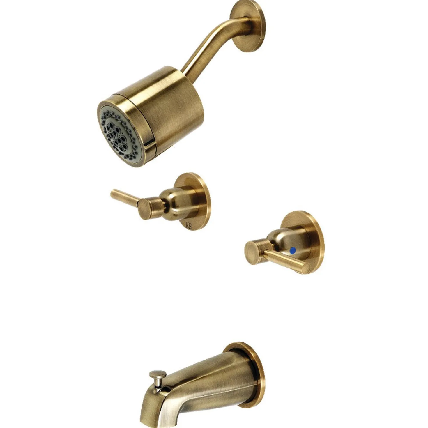 Kingston Brass Concord Two-Handle 7.13" x 14.13" Tub and Shower Faucet