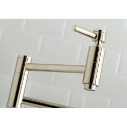 Kingston Brass Concord Wall Mount Single Hole Pot Filler Kitchen Faucet