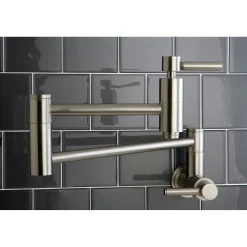 Kingston Brass Concord Wall Mount Single Hole Pot Filler Kitchen Faucet