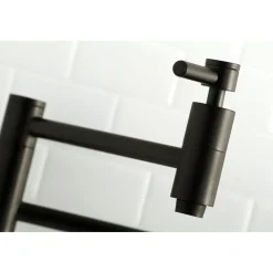 Kingston Brass Concord Wall Mount Single Hole Pot Filler Kitchen Faucet