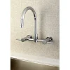 Kingston Brass Concord Wall Mount 8-Inch Centerset Kitchen Faucet