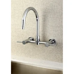 Kingston Brass Concord Wall Mount 8-Inch Centerset Kitchen Faucet