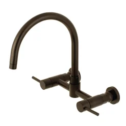 Kingston Brass Concord Wall Mount 8-Inch Centerset Kitchen Faucet