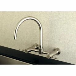 Kingston Brass Concord Wall Mount 8-Inch Centerset Kitchen Faucet