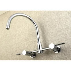 Kingston Brass Concord Wall Mount 8-Inch Centerset Kitchen Faucet