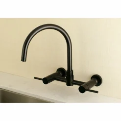 Kingston Brass Concord Wall Mount 8-Inch Centerset Kitchen Faucet