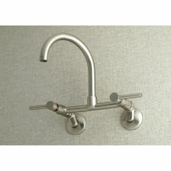 Kingston Brass Concord Wall Mount 2-Hole 8-Inch Adjustable Center Kitchen Faucet