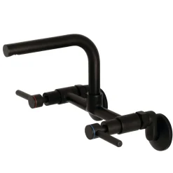 Kingston Brass Concord Wall Mount 8-Inch Adjustable Center Kitchen Faucet