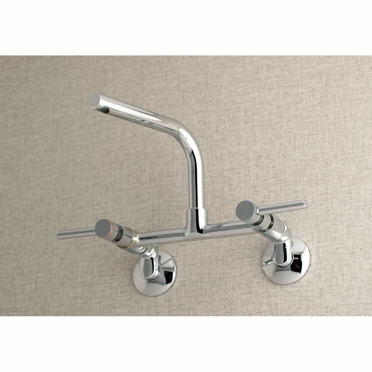 Kingston Brass Concord Wall Mount 8-Inch Adjustable Center Kitchen Faucet