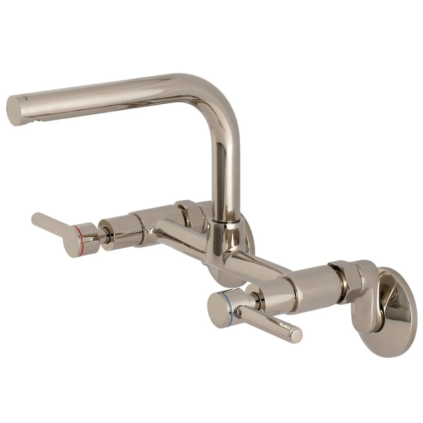 Kingston Brass Concord Wall Mount 8-Inch Adjustable Center Kitchen Faucet