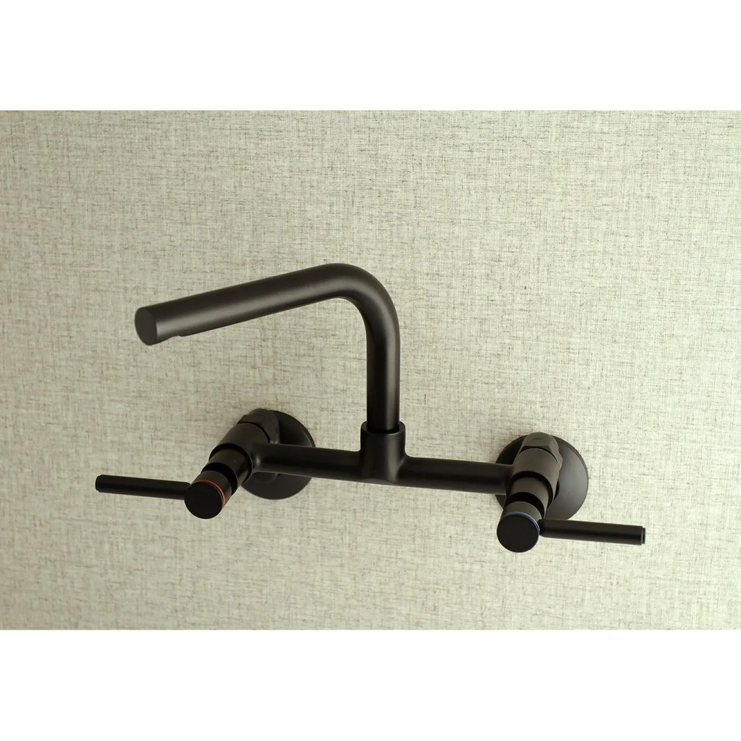 Kingston Brass Concord Wall Mount 8-Inch Adjustable Center Kitchen Faucet