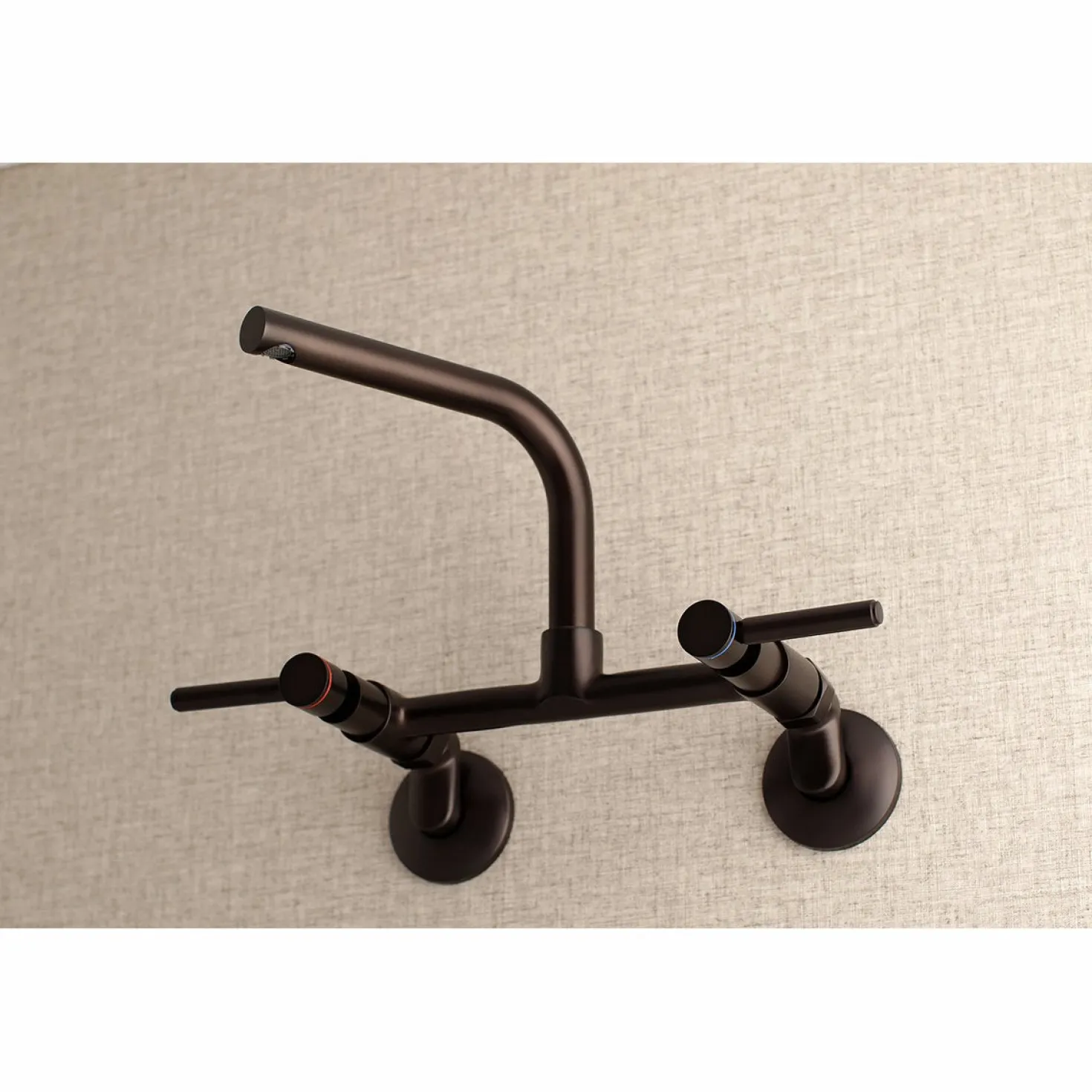 Kingston Brass Concord Wall Mount 8-Inch Adjustable Center Kitchen Faucet