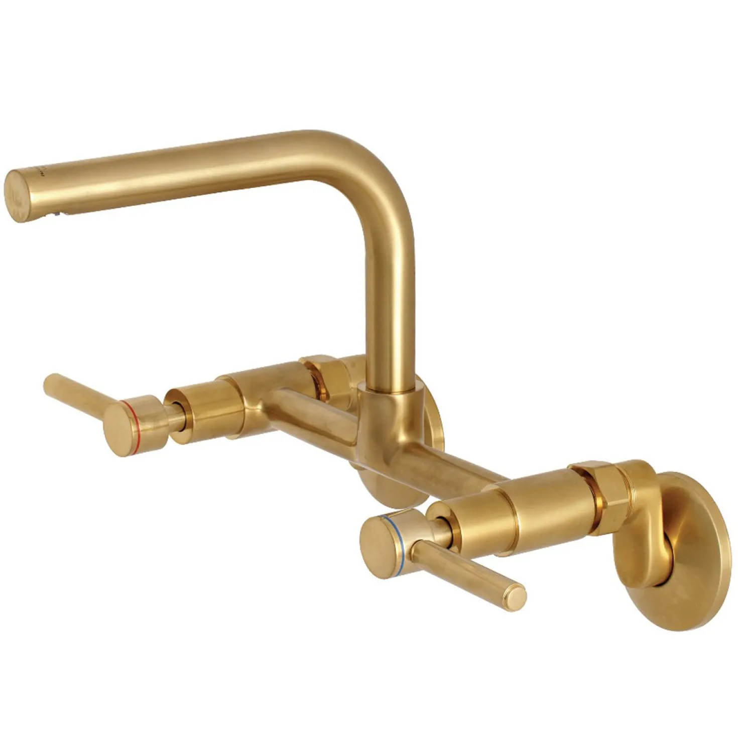 Kingston Brass Concord Wall Mount 8-Inch Adjustable Center Kitchen Faucet