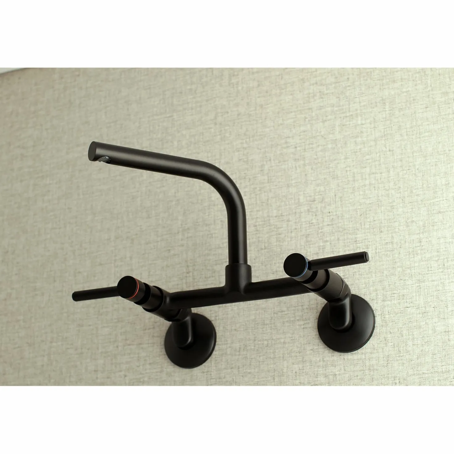 Kingston Brass Concord Wall Mount 8-Inch Adjustable Center Kitchen Faucet