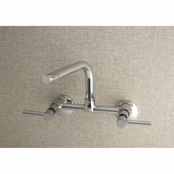 Kingston Brass Concord Wall Mount 8-Inch Adjustable Center Kitchen Faucet
