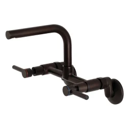 Kingston Brass Concord Wall Mount 8-Inch Adjustable Center Kitchen Faucet