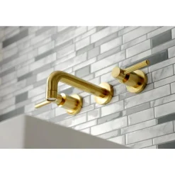 Kingston Brass Concord Wall Mount 2-Handle Bathroom Faucet