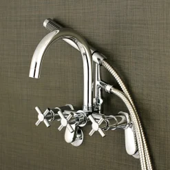 Kingston Brass Concord Wall Mount Tub Filler with Hand Shower