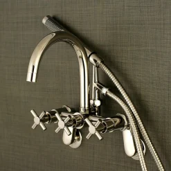 Kingston Brass Concord Wall Mount Tub Filler with Hand Shower