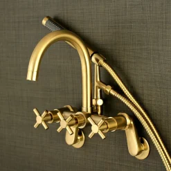 Kingston Brass Concord Wall Mount Tub Filler with Hand Shower